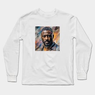 Portrait of Idris Elba Long Sleeve T-Shirt